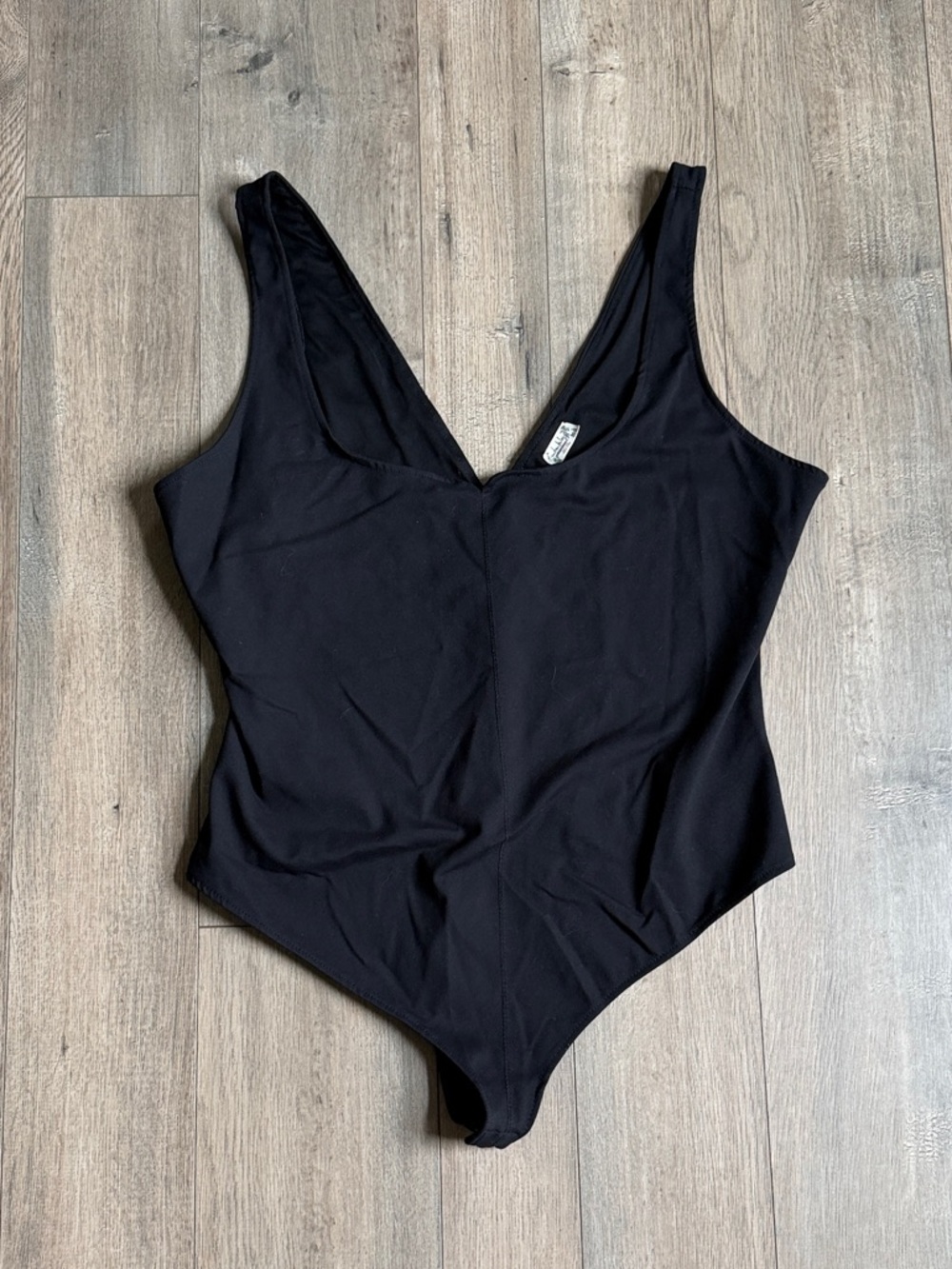Intimately Free People Black V-Neck Bodysuit Size XL
